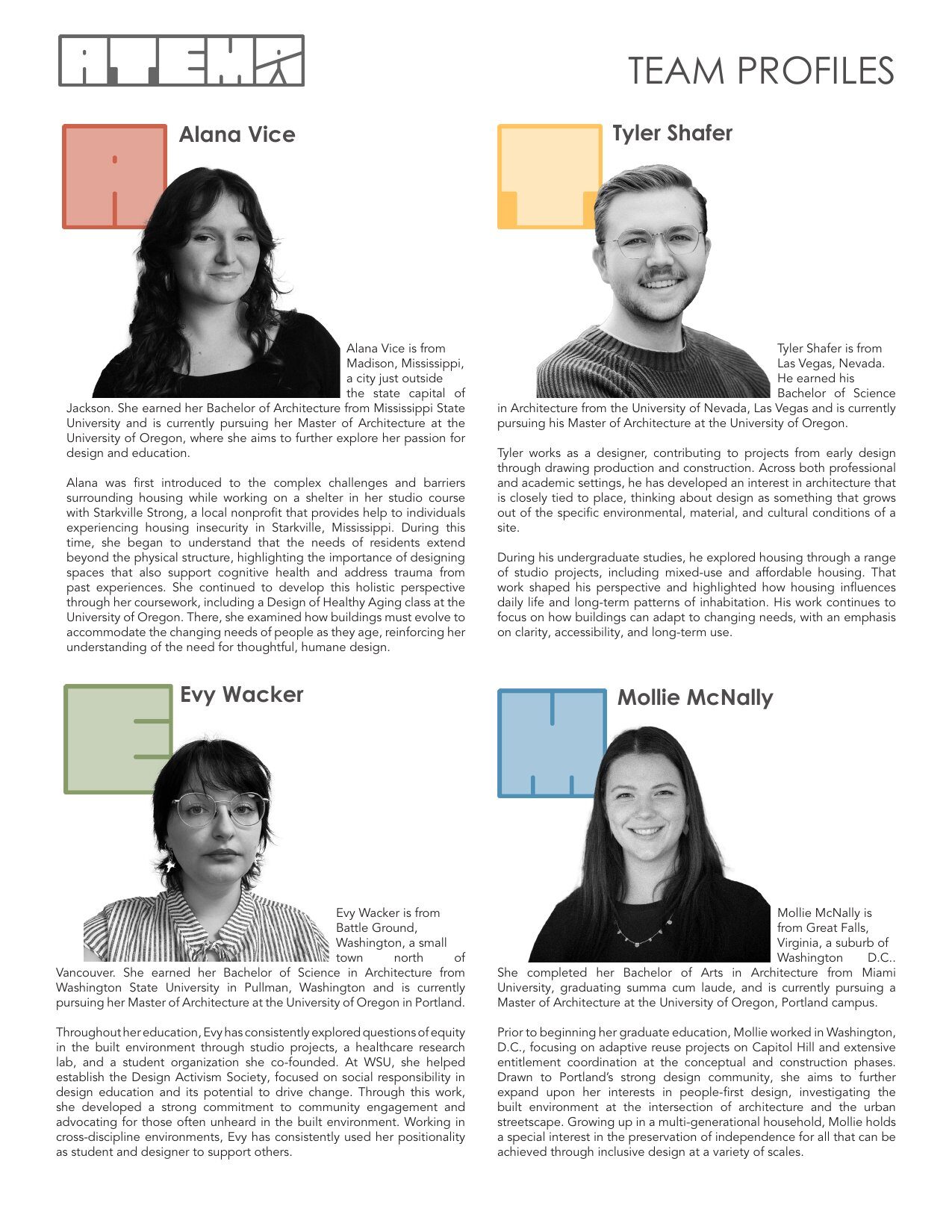 ATEM Team Profiles — Alana Vice, Tyler Shafer, Evy Wacker, Mollie McNally